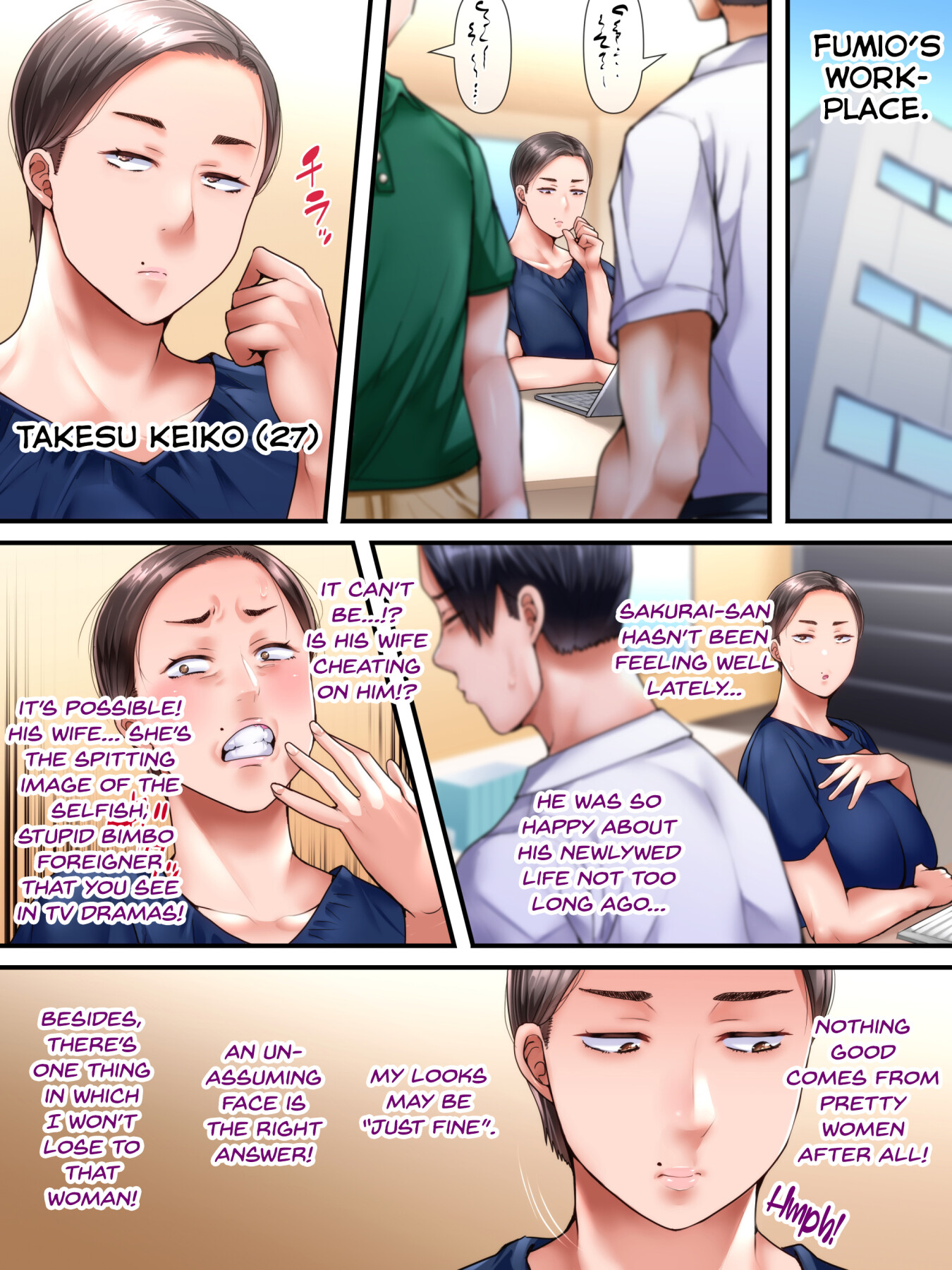 Hentai Manga Comic-My newlywed wife from overseas got down on her knees and begged me to have sex with another man --Chapter 2-81